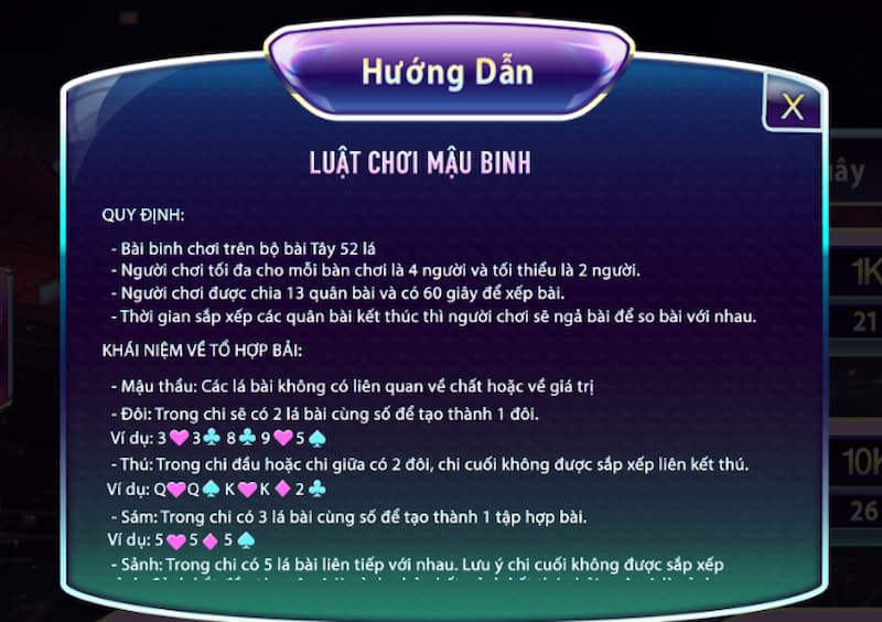 Luật chơi game Mậu binh KUBET trực tuyến siêu đơn giản